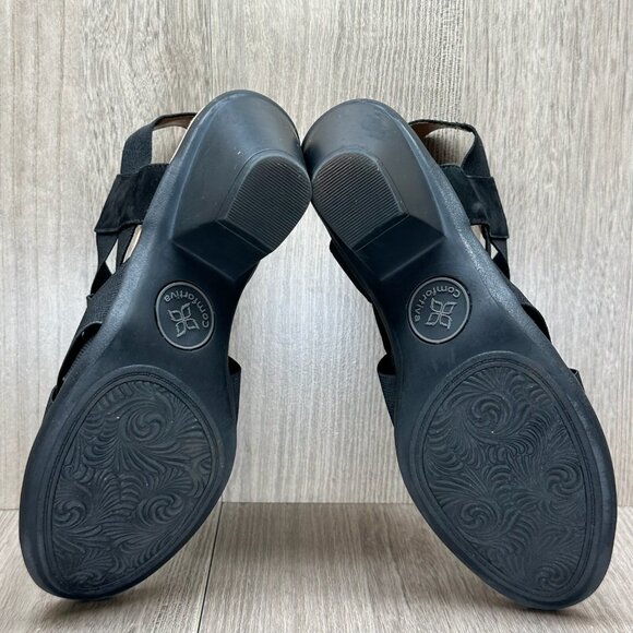 Comfortiva Sandals Women Sz 6.5M Elastic Criss Cross Strap Farrow Open Toe Black - Picture 12 of 12